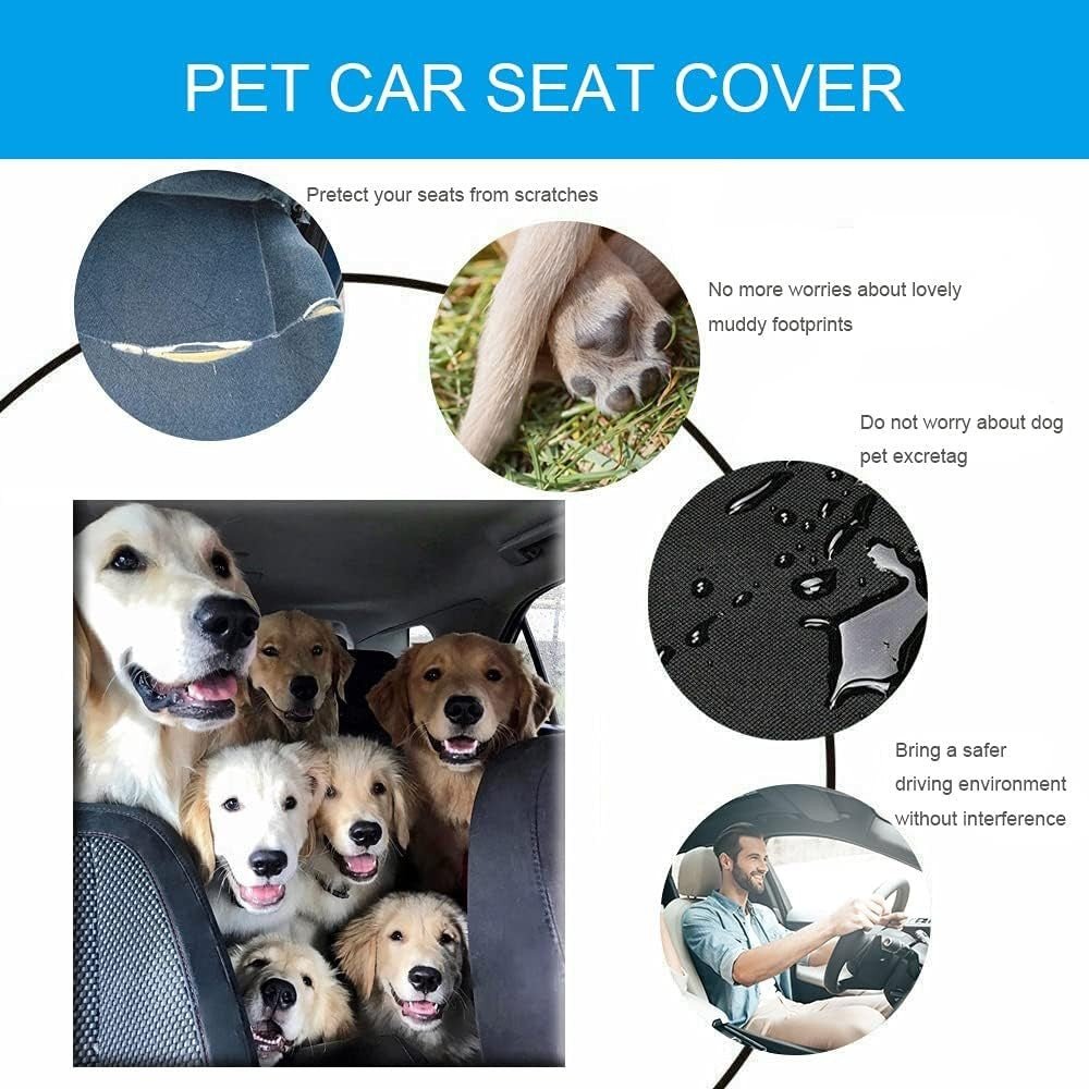 2 Pack Waterproof Dog Car Seat Cover Hammock SUV Truck Boot Protector - Kwikley