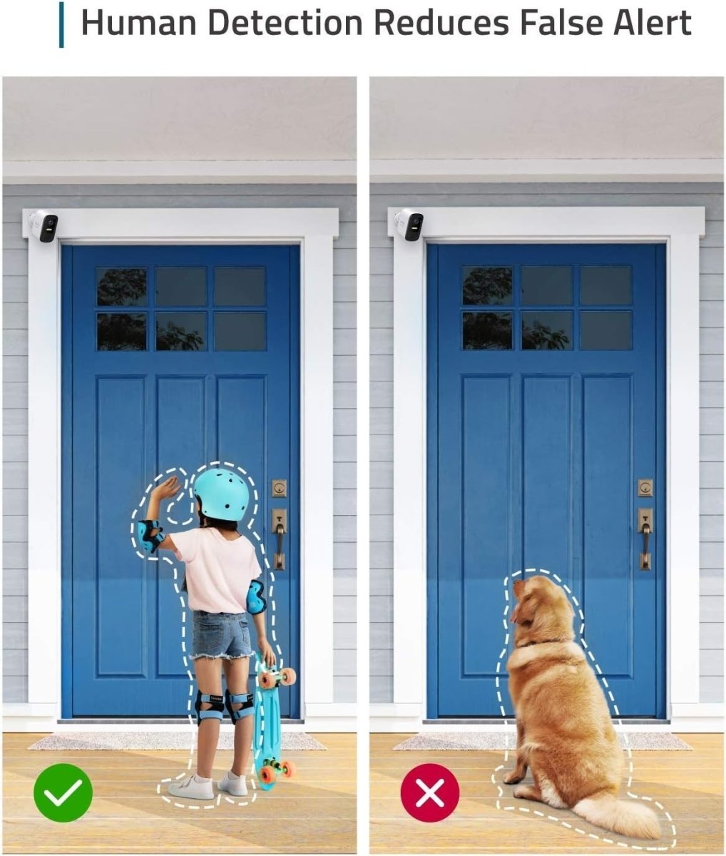 2 Pack Wireless Security Cameras 1080P HD Outdoor 180 Day Battery - Kwikley