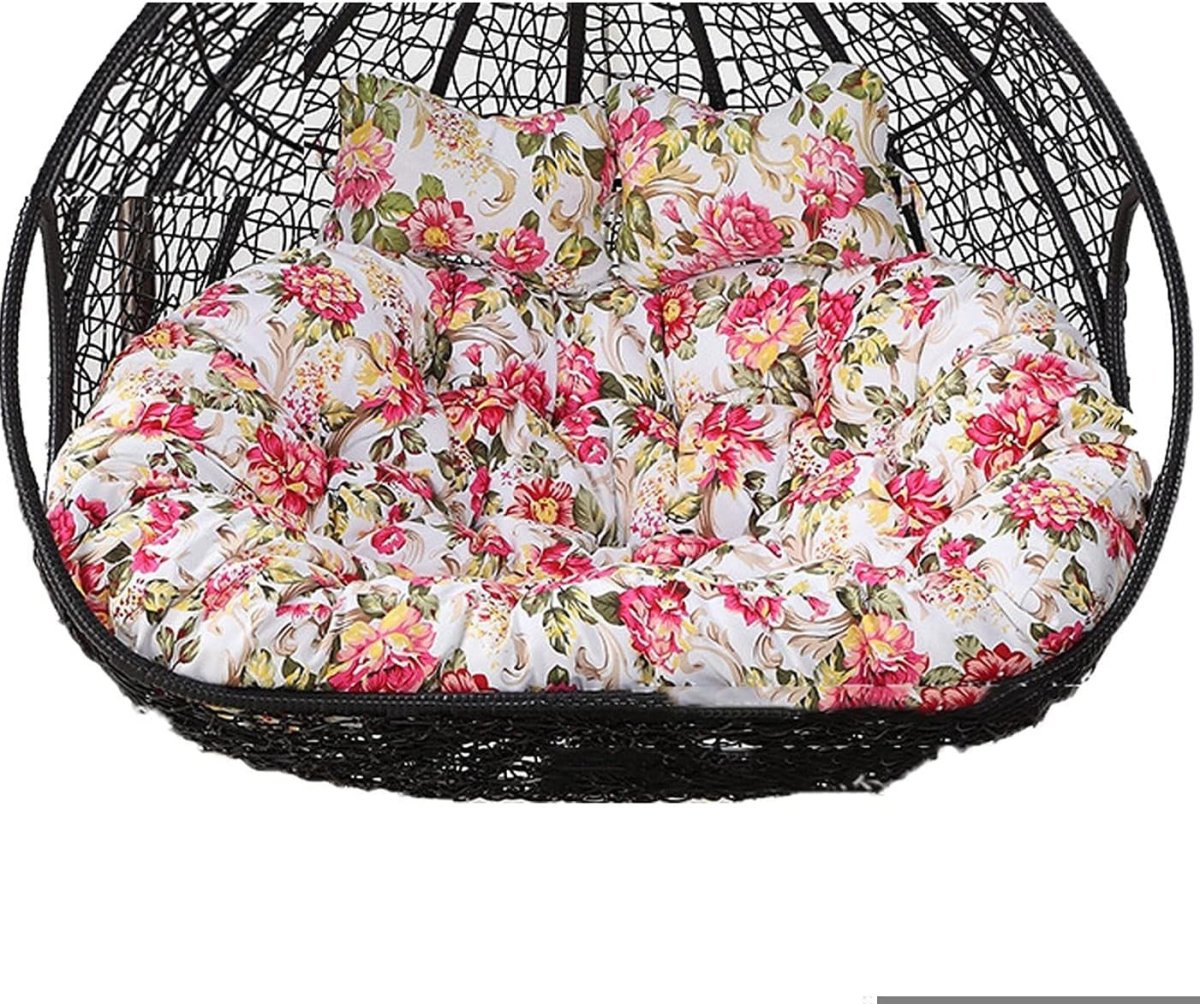2 Seater Egg Chair Cushion Waterproof Swing Seat Pad Thick Outdoor Comfort - Kwikley
