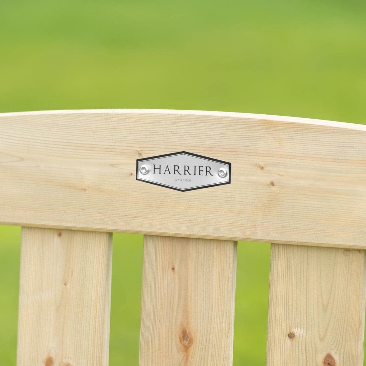 2 Seater Wooden Garden Bench Outdoor Patio Seat Natural Wood - Kwikley