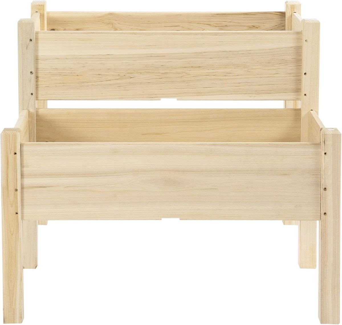 2 Tier Raised Garden Bed Wooden Planter with Legs Outdoor - Kwikley