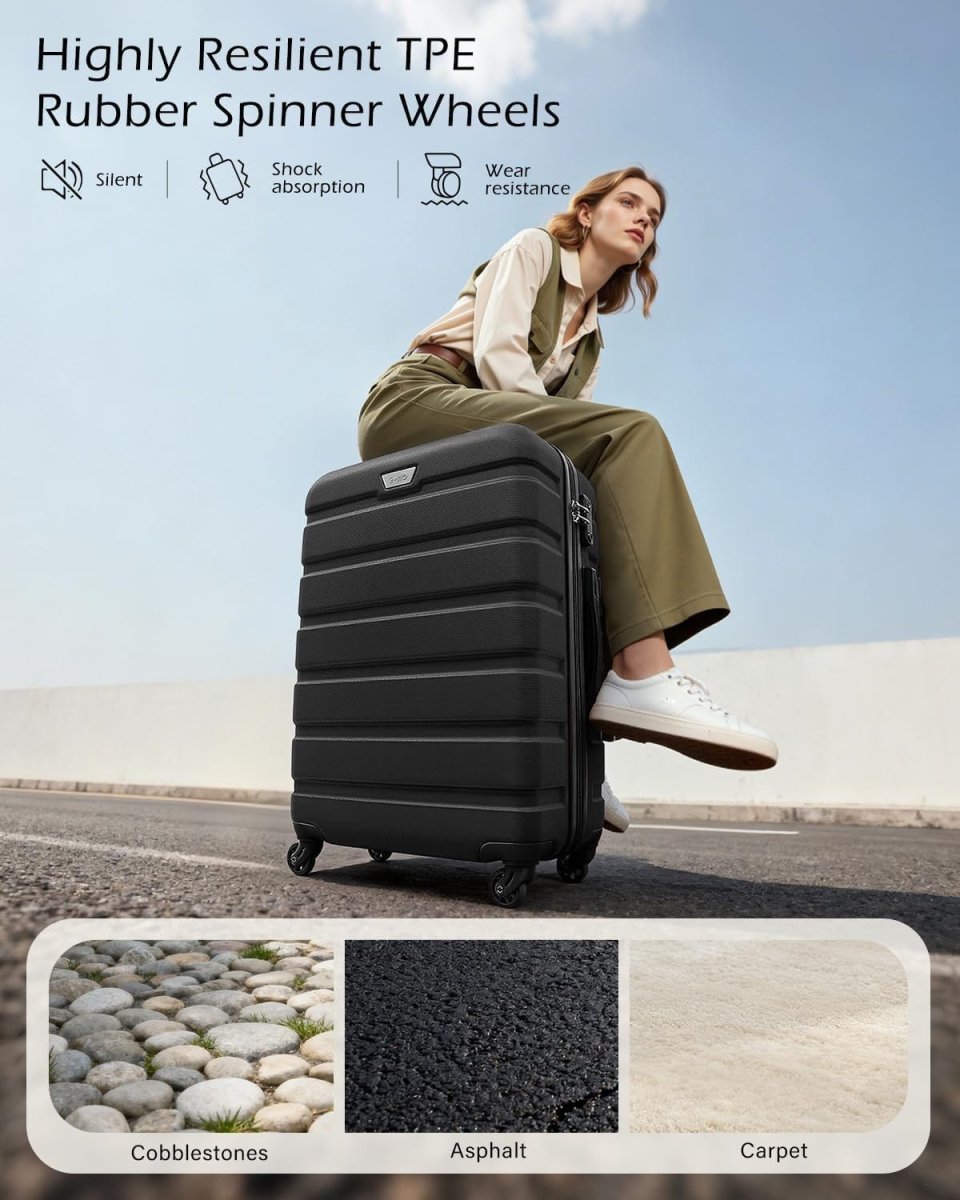 20 Inch Carry On Cabin Suitcase EasyJet Approved Lightweight TSA Spinner - Kwikley