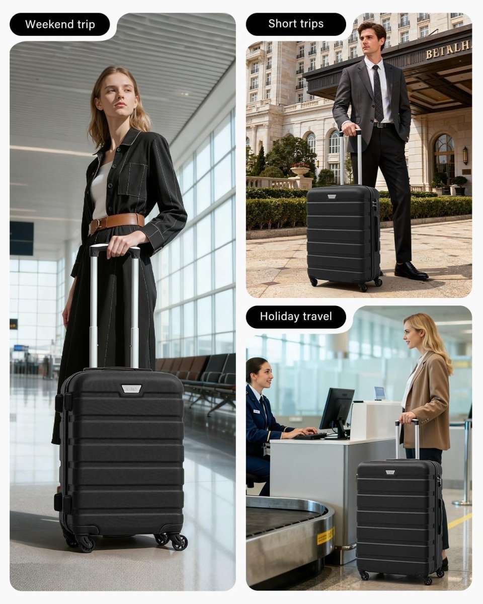 20 Inch Carry On Cabin Suitcase EasyJet Approved Lightweight TSA Spinner - Kwikley