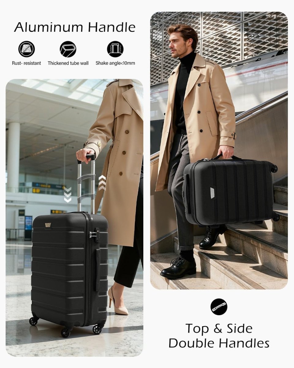 20 Inch Carry On Cabin Suitcase EasyJet Approved Lightweight TSA Spinner - Kwikley