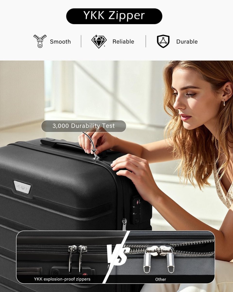 20 Inch Carry On Cabin Suitcase EasyJet Approved Lightweight TSA Spinner - Kwikley