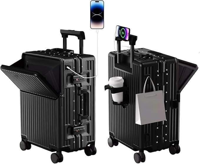 20 Inch Carry On Suitcase Airline Approved TSA Lock PC Hard Shell Wheels - Kwikley