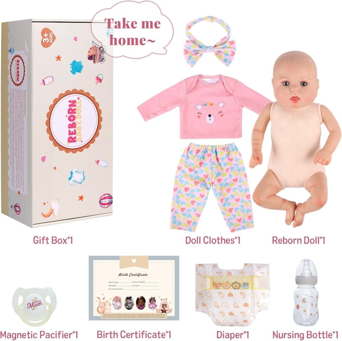 20 Inch Reborn Baby Doll Soft Body Realistic Newborn Girl Gift - Kwikley