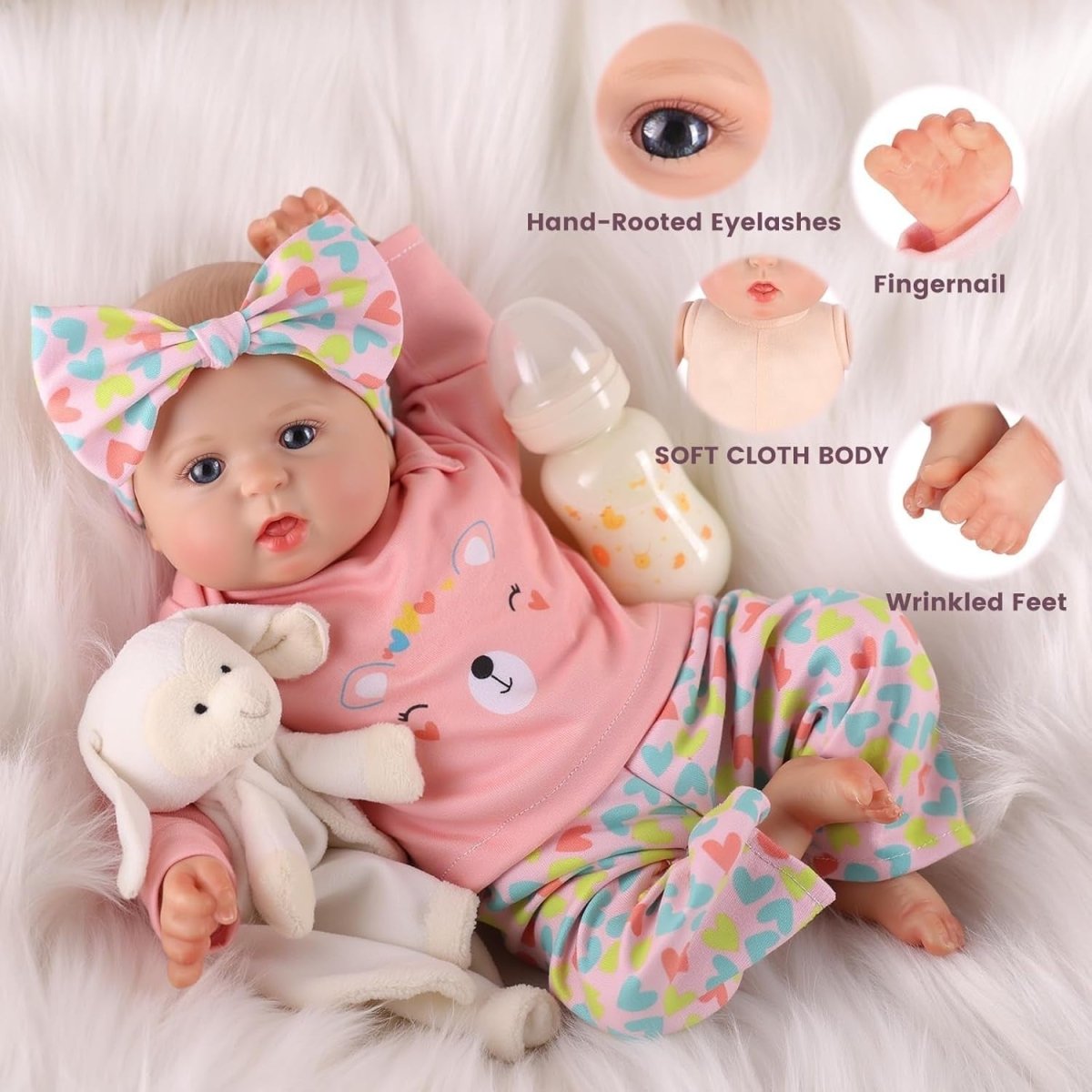 20 Inch Reborn Baby Doll Soft Body Realistic Newborn Girl Gift - Kwikley