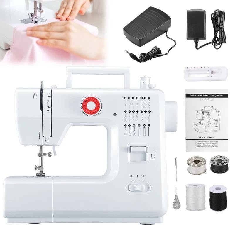 20 Stitch Sewing Machine Electric Dual Speed Foot Pedal Free Arm - Kwikley