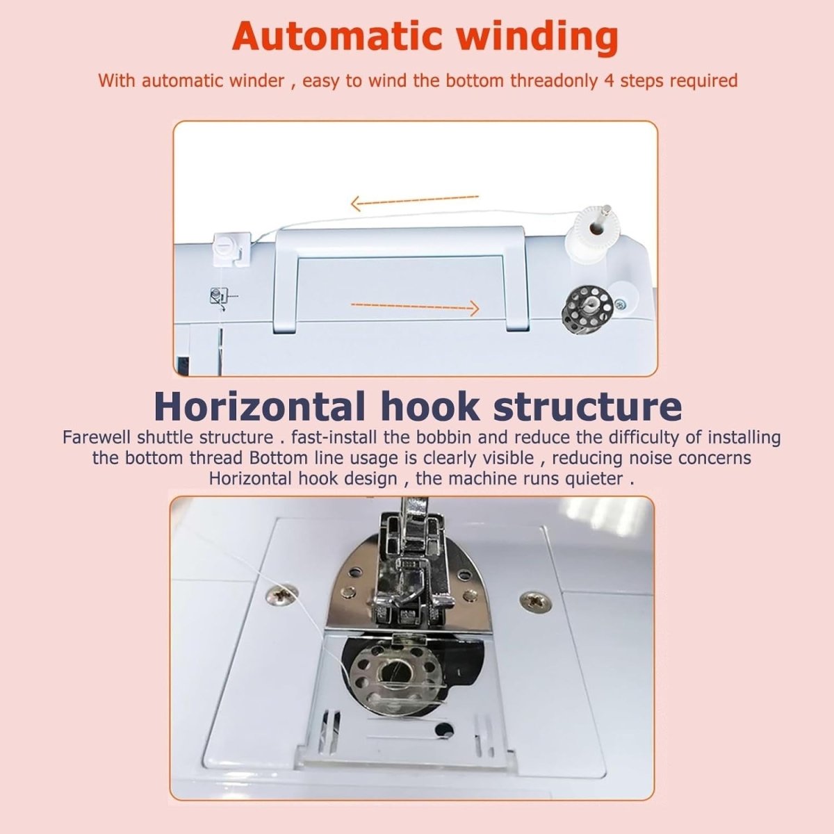 20 Stitch Sewing Machine Electric Dual Speed Foot Pedal Free Arm - Kwikley