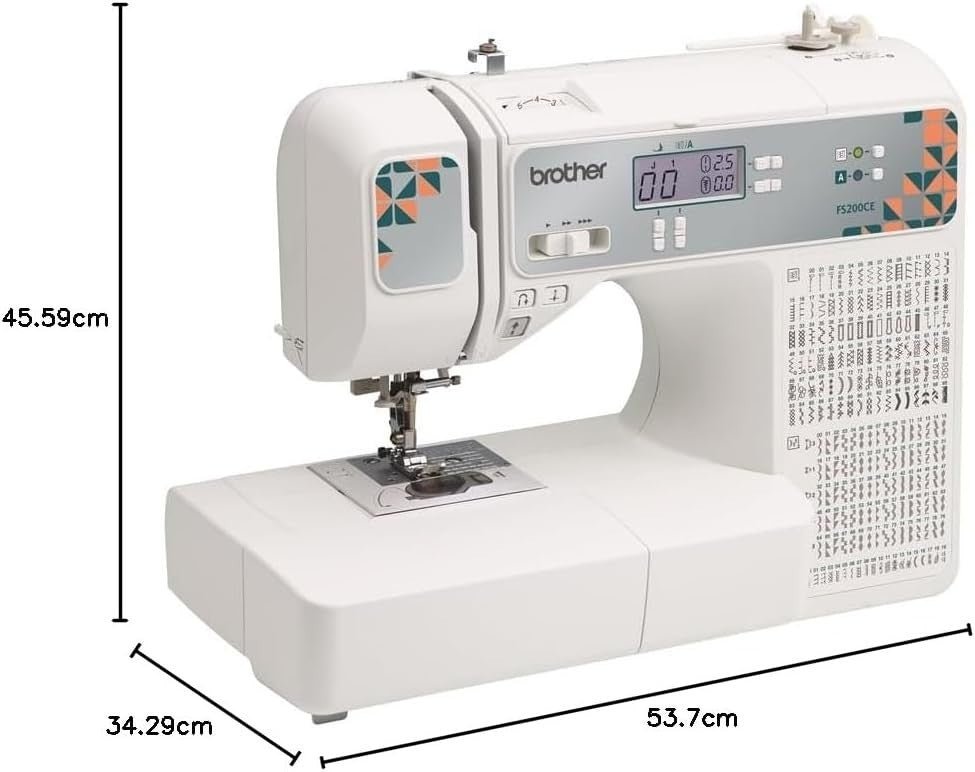 200 Stitch Computerised Sewing Machine Lettering Wide Table Case - Kwikley