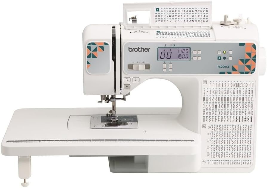 200 Stitch Computerised Sewing Machine Lettering Wide Table Case - Kwikley
