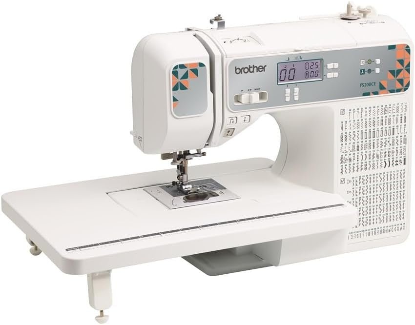 200 Stitch Computerised Sewing Machine Lettering Wide Table Case - Kwikley