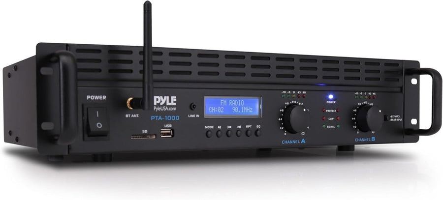 2000W Bluetooth Power Amplifier 2 Channel Bridgeable Rack - Kwikley
