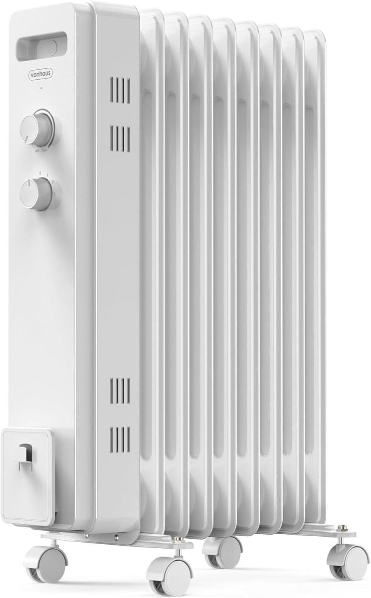 2000W Oil Filled Radiator Heater Portable Electric 9 Fin Thermostat - Kwikley