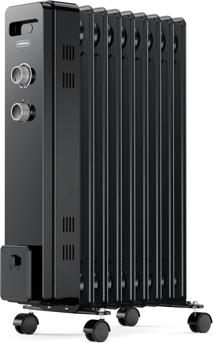 2000W Oil Filled Radiator Heater – Portable, Silent, Adjustable Thermostat. - Kwikley