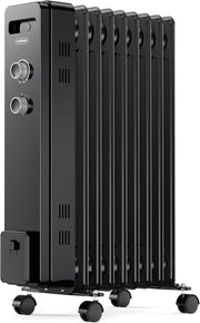 2000W Oil Filled Radiator Heater – Portable, Silent, Adjustable Thermostat. - Kwikley