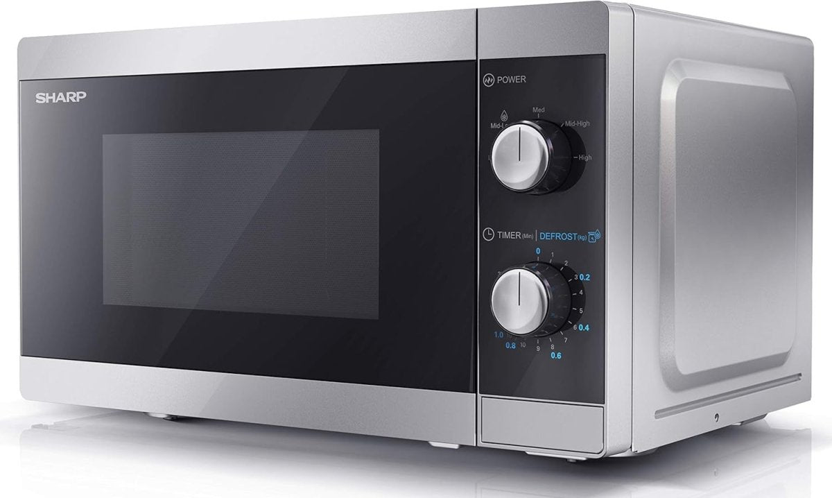 20L 800W Manual Microwave Silver 5 Power Defrost LED - Kwikley