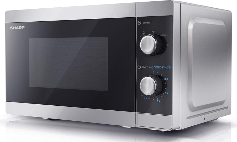 20L 800W Manual Microwave Silver 5 Power Defrost LED - Kwikley