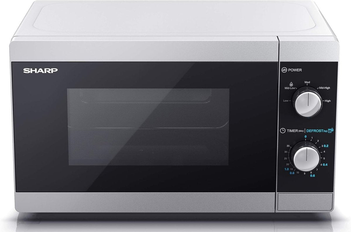 20L 800W Manual Microwave Silver 5 Power Defrost LED - Kwikley