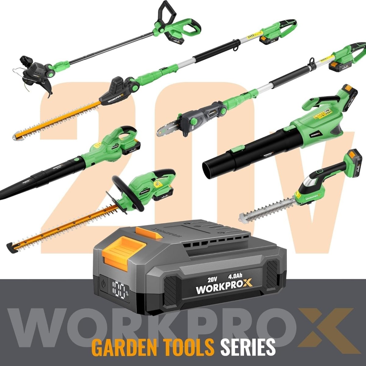 20V Cordless Leaf Blower Electric Garden Yard Patio Cleaner 4000mAh - Kwikley