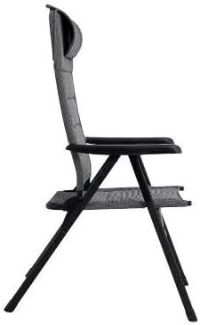 Reclining Camping Chairs Pair Extra Wide Folding Grey