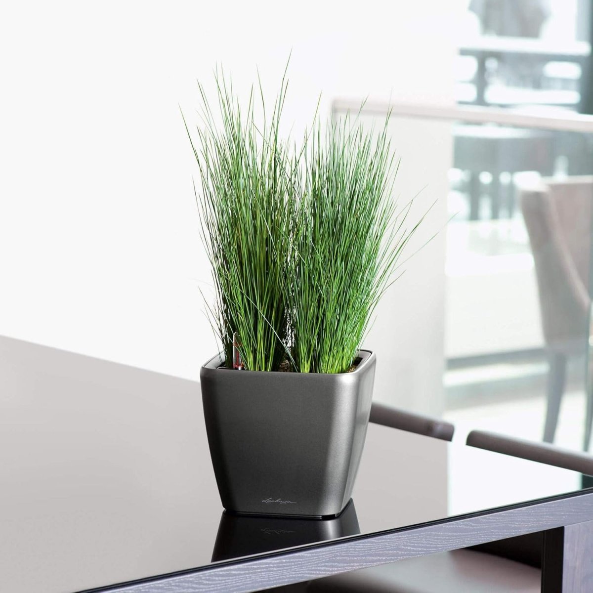 21cm Self Watering Plant Pot High Gloss Square Indoor Outdoor - Kwikley