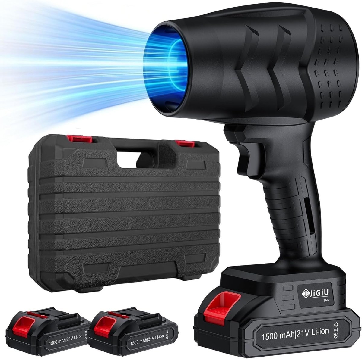 21V Cordless Air Blower 26000RPM Electric Duster Dual Battery Kit - Kwikley