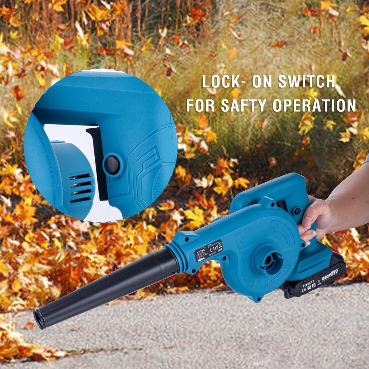 21V Cordless Leaf Blower Handheld Dust Cleaner Garden Car Corners - Kwikley