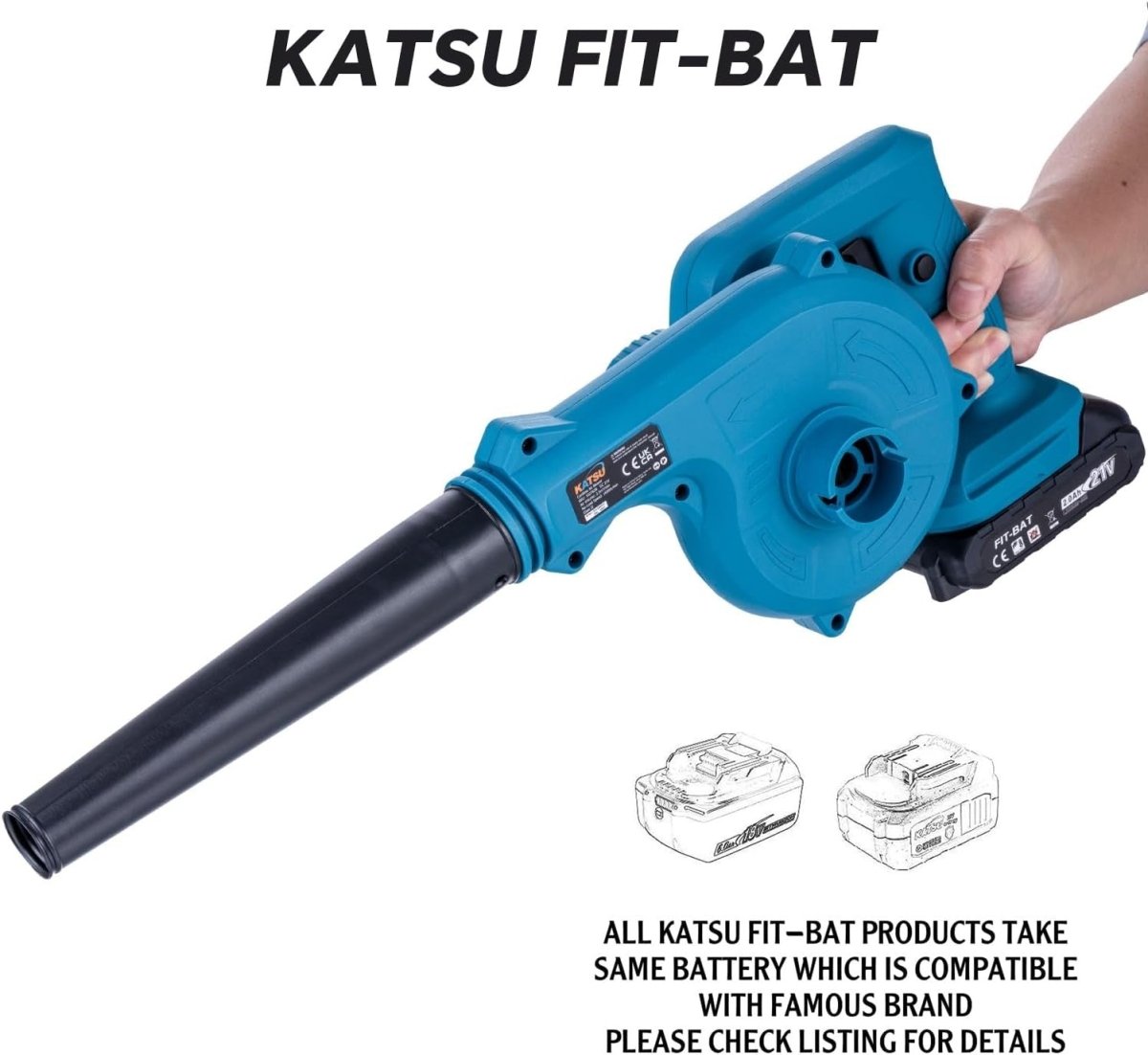 21V Cordless Leaf Blower Handheld Dust Cleaner Garden Car Corners - Kwikley
