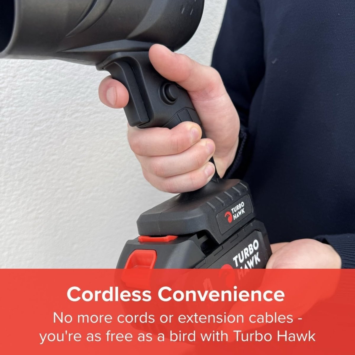 21V Cordless Leaf Blower Lightweight 80MPH Garden Patio Gutter Cleaner - Kwikley