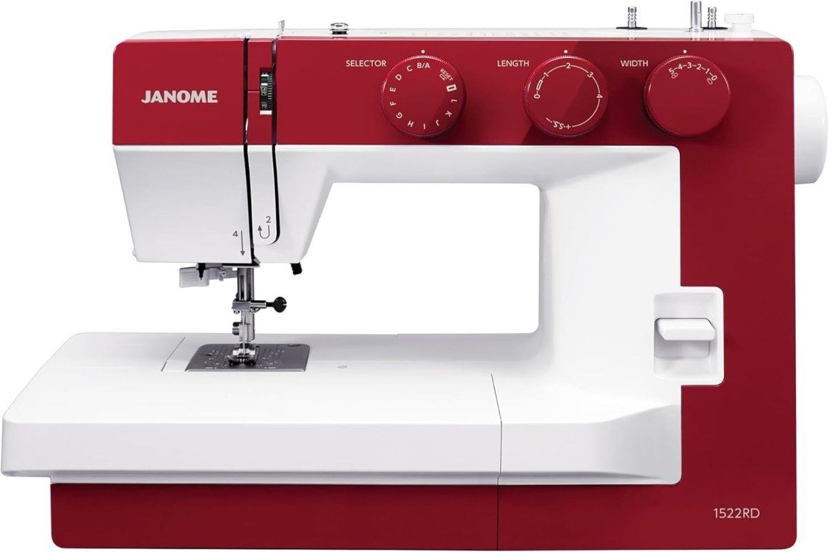 22 Stitch Sewing Machine Free Arm One Step Buttonhole Red Electric - Kwikley