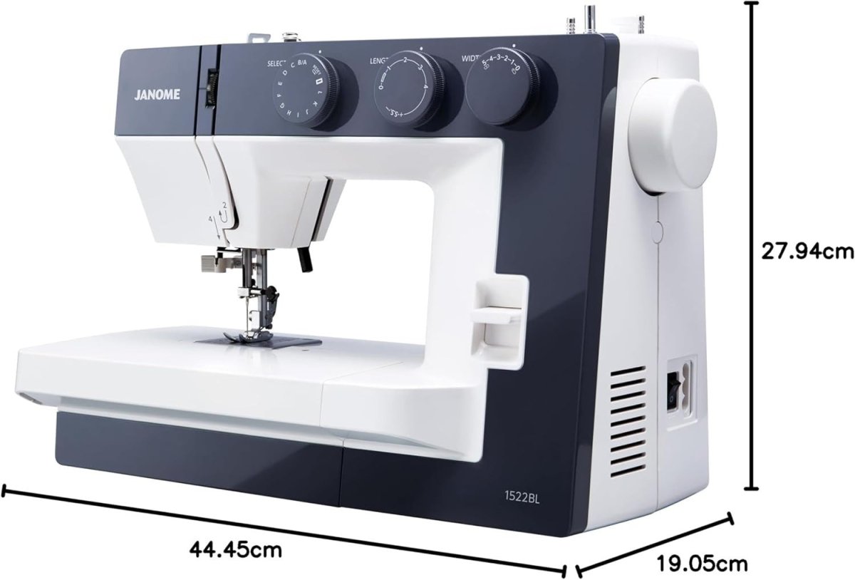 22 Stitch Sewing Machine Wide Base Needle Threader Blue - Kwikley