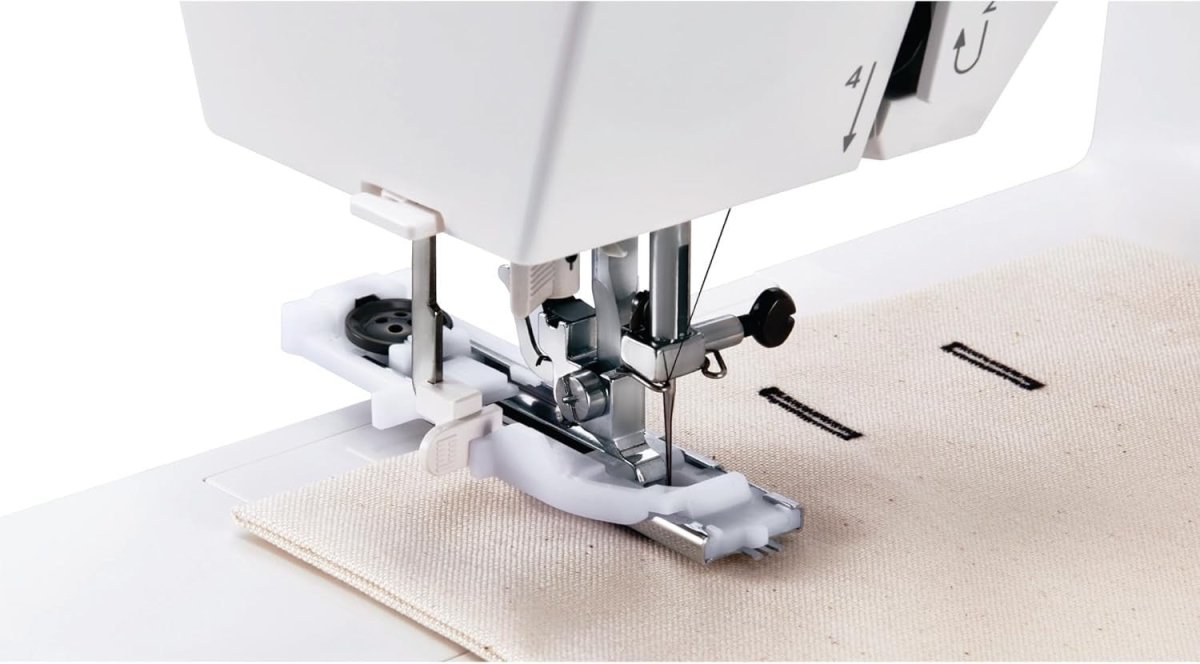 22 Stitch Sewing Machine Wide Sewing Base Auto Buttonhole Grey - Kwikley