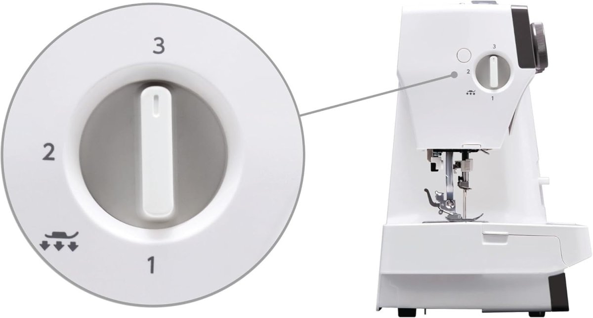 22 Stitch Sewing Machine Wide Sewing Base Auto Buttonhole Grey - Kwikley