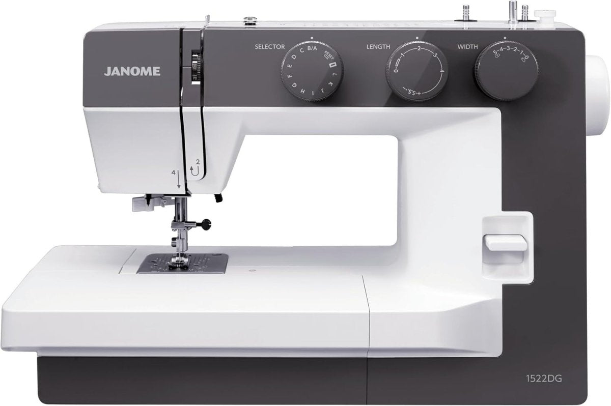 22 Stitch Sewing Machine Wide Sewing Base Auto Buttonhole Grey - Kwikley