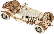 220pc Grand Prix Car 3D Wooden Puzzle DIY Racing Model Kit Build - Kwikley
