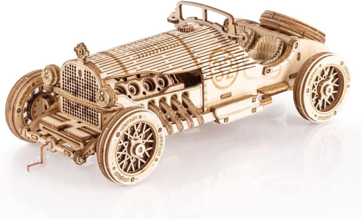 220pc Vintage Grand Prix Car 3D Wooden Puzzle DIY Model Kit Gift - Kwikley