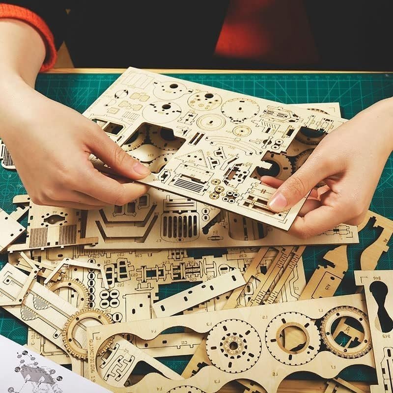220pc Vintage Grand Prix Car 3D Wooden Puzzle DIY Model Kit Gift - Kwikley