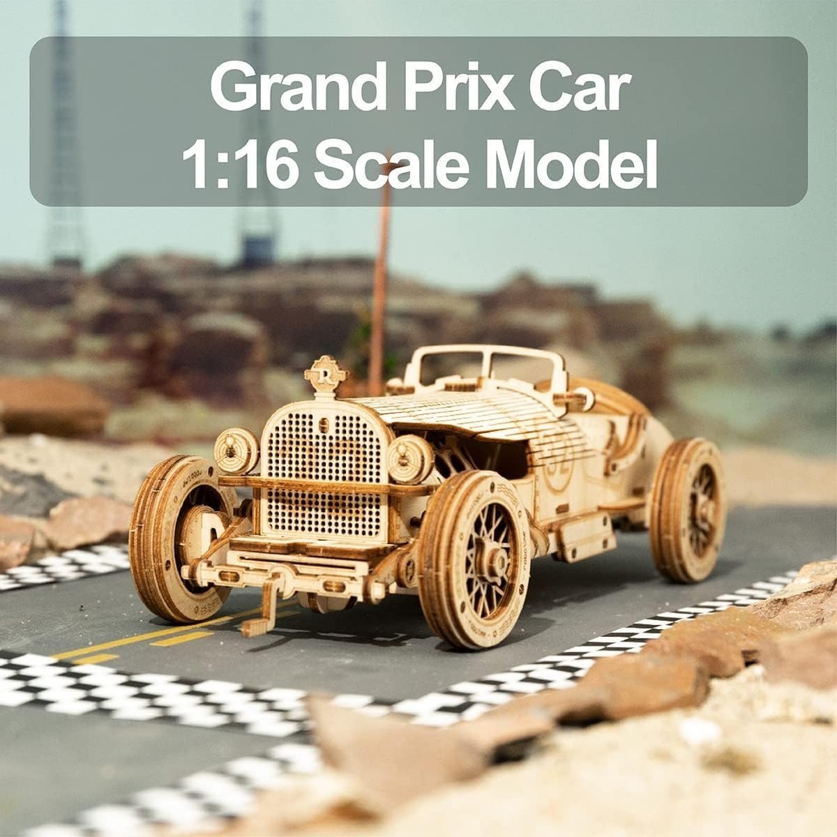 220pc Vintage Grand Prix Car 3D Wooden Puzzle DIY Model Kit Gift - Kwikley