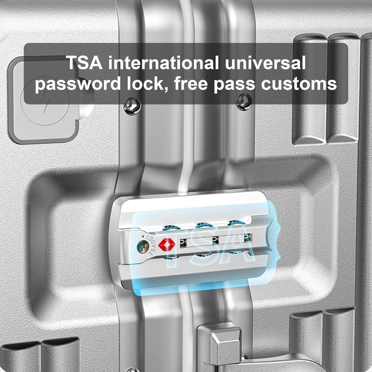24 Inch Aluminium Frame Suitcase PC Hard Shell TSA Lock Silent Spinner - Kwikley