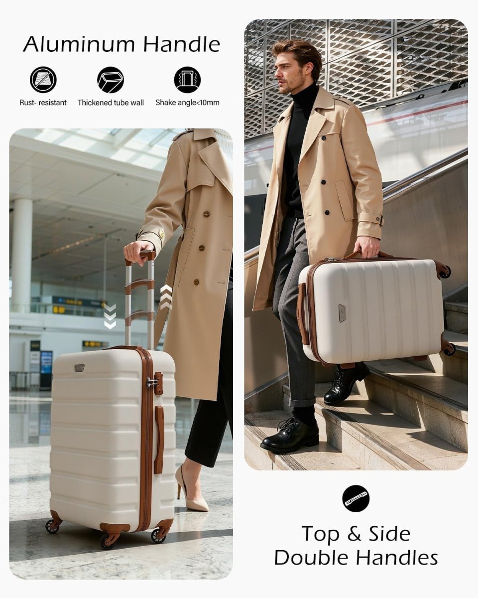 24 Inch Medium Checked Luggage Lightweight PC ABS TSA Spinner Suitcase - Kwikley