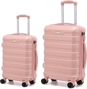 24'' Medium + 28'' Large Hard Shell Suitcase Set Lightweight Spinner TSA - Kwikley