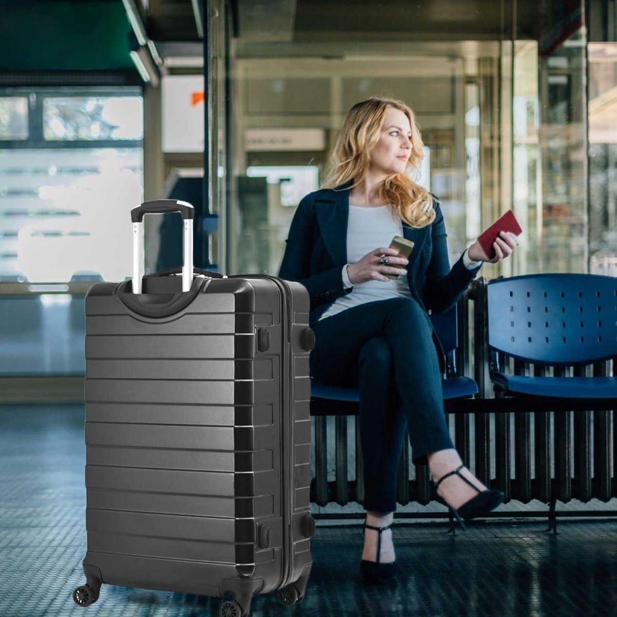 24'' Medium Spinner Suitcase PC Hard Shell Lightweight TSA Check In - Kwikley