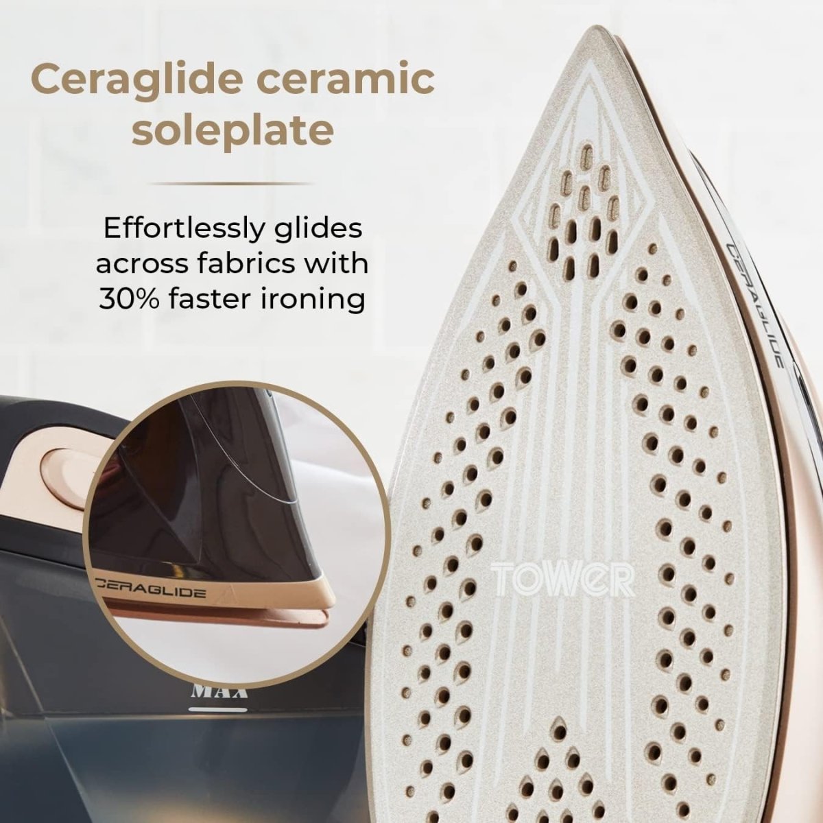 2400W Steam Generator Iron 4.5 Bar 1.5L Tank Ceramic Soleplate - Kwikley
