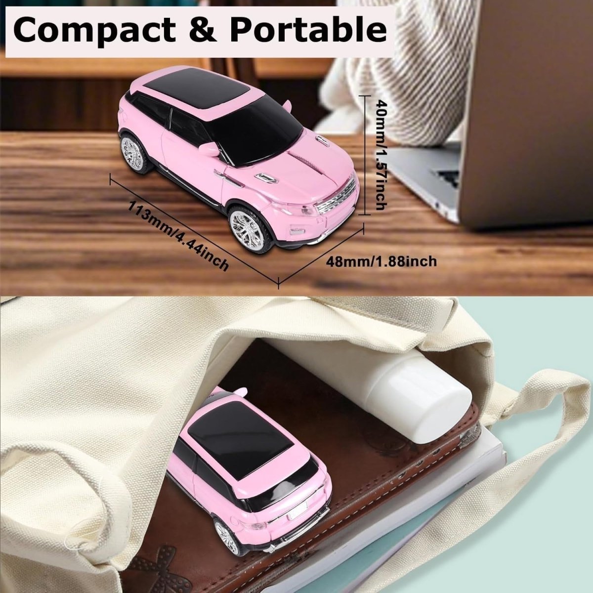 2.4G Rechargeable Silent Wireless Mouse USB LED Ergonomic Black - Kwikley
