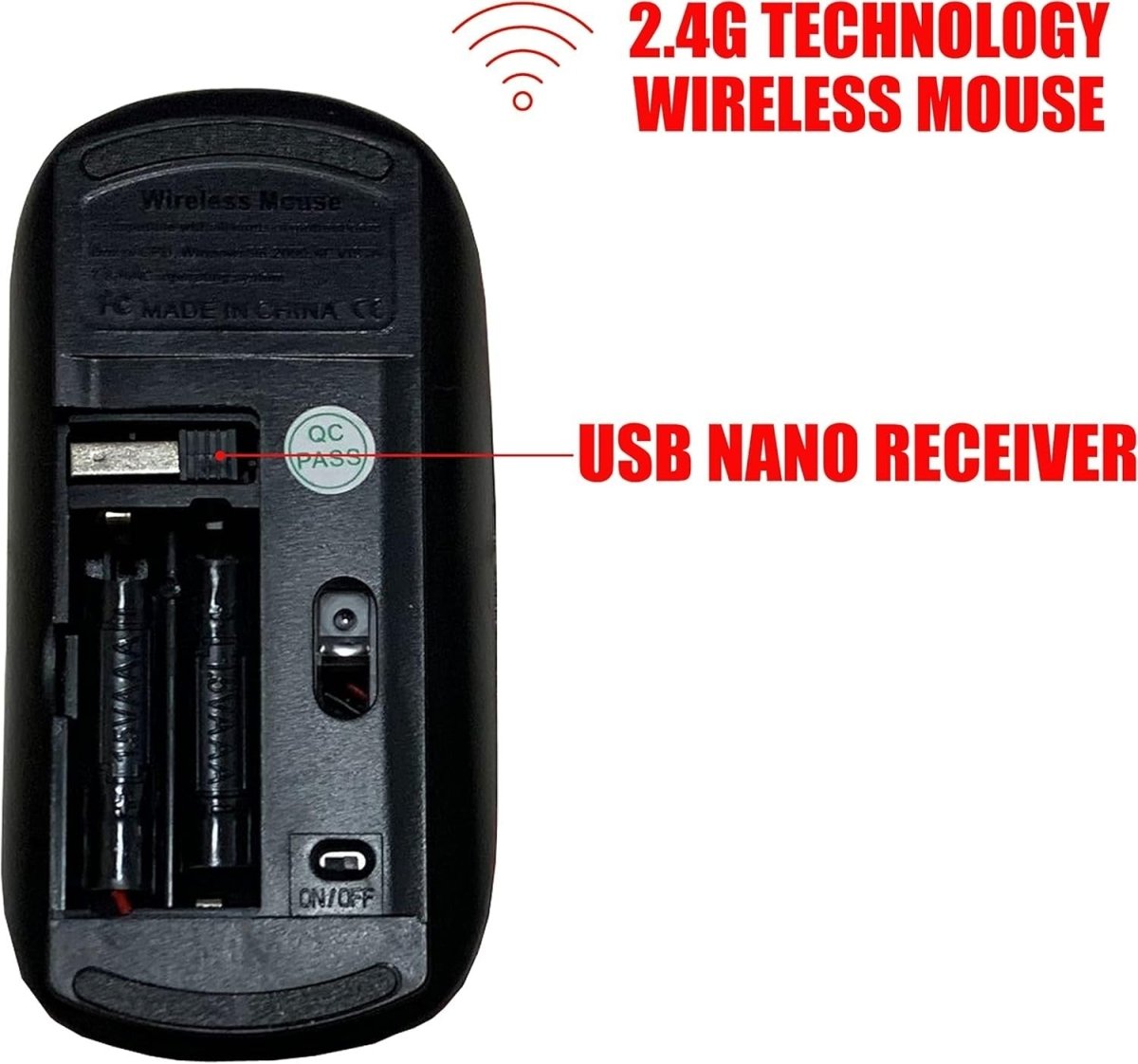 2.4G Wireless Mouse Lemon Pattern USB Nano Receiver Cute Design - Kwikley