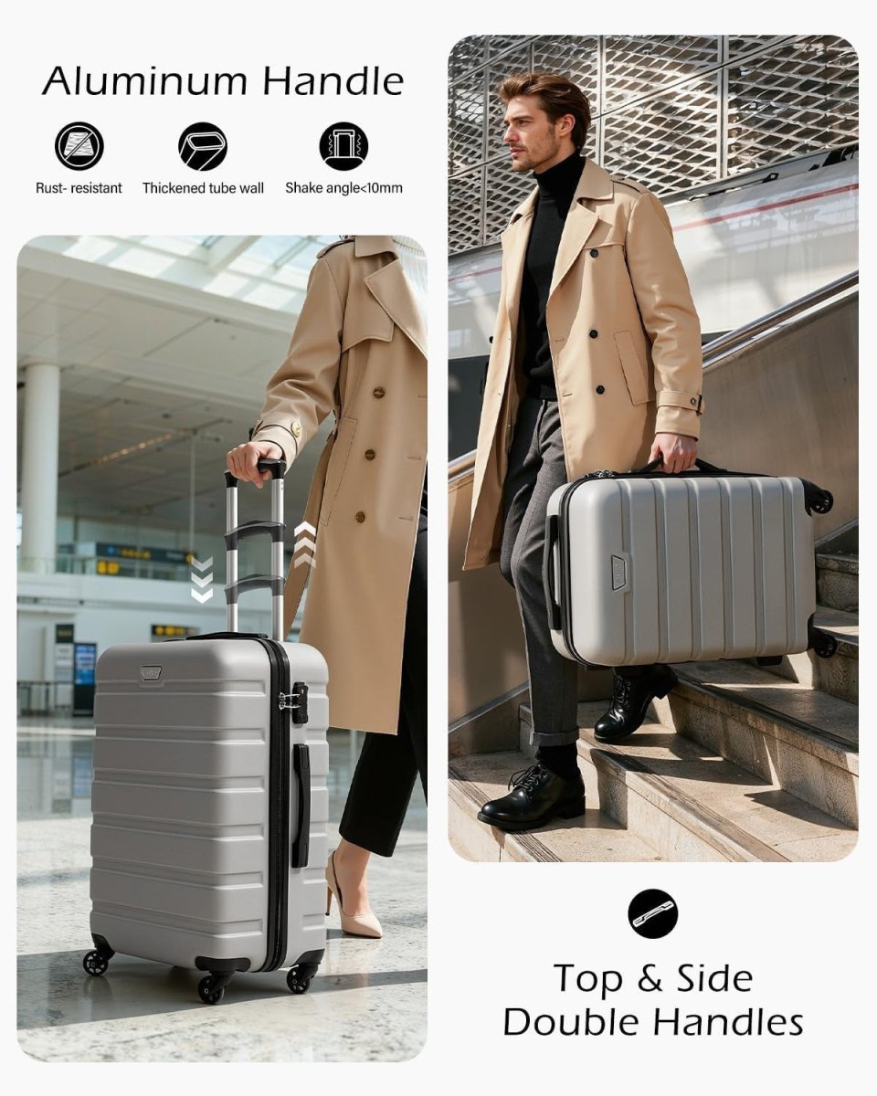 24in Medium Check In Suitcase Hard Shell TSA Lock Silent Spinner Wheels - Kwikley