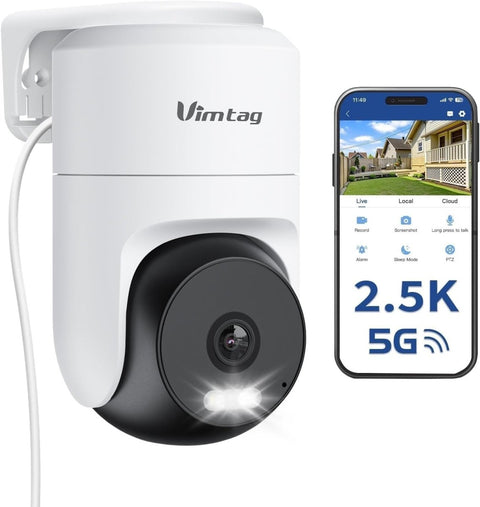 2.5K 4MP PTZ Security Camera Outdoor WiFi 360° AI Detection Alexa
