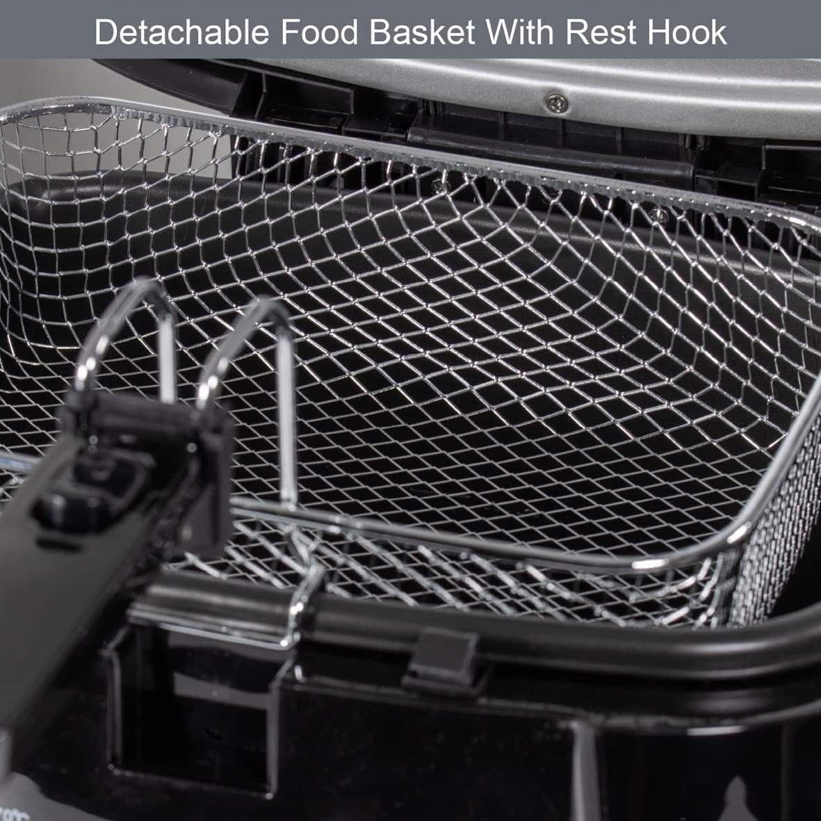2.5L Deep Fat Fryer 1800W Adjustable Temp Large Viewing Window - Kwikley